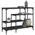 Miniatyrbild 1 av 2: Konsolbord med hyllor svart 100x35x75 cm