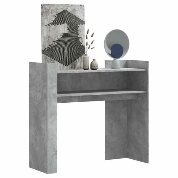 Konsolbord betonggrå 100x35x90 cm konstruerat trä