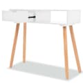 Miniatyrbild 2 av 2: Konsolbord massiv furu 80x30x72 cm vit