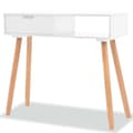 Miniatyrbild 1 av 2: Konsolbord massiv furu 80x30x72 cm vit