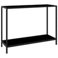 Miniatyrbild 1 av 2: Konsolbord svart 100x35x75 cm härdat glas