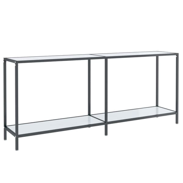 Konsolbord vit 180x35x75,5 cm härdat glas