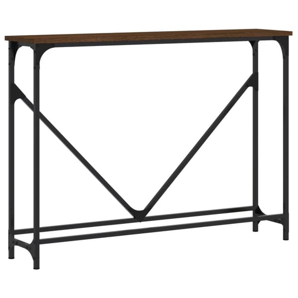 Avlastningsbord brun ek 102x22,5x75 cm konstruerat trä