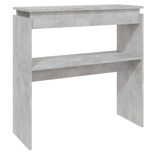 Sidobord betonggrå 80x30x80 cm konstruerat trä