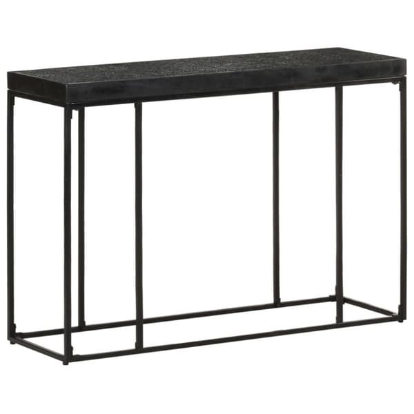 Konsolbord svart 110x35x76 cm massivt akaciaträ och mangoträ