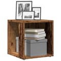 Miniatyrbild 1 av 2: Sidobord åldrat trä 33x33x34 cm konstruerat trä