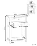Miniatyrbillede 3 af 10: Konsolbord i lyst naturtræ 74 cm 2 skuffer Hylde Gangmøbler Rustikt design moderne