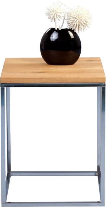 M2 kollektion - 592636 - Ralf Sidobord, Metallkrom Sauvage massiv ekolja, 40 x 40 x 52 cm