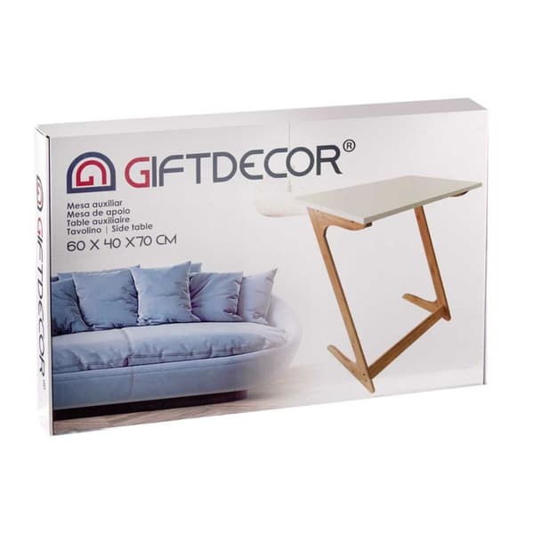 Sidobord Kinvara WD2021329426 Vit Brun Naturell 40 x 68,5 x 60 cm