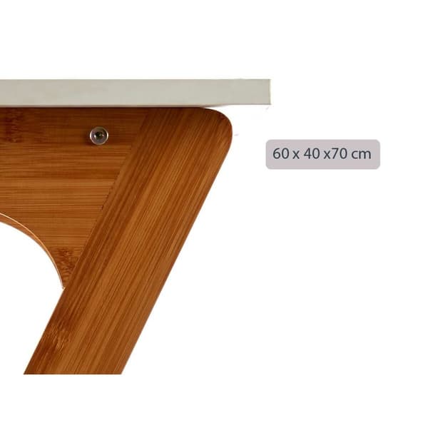 Sidobord Kinvara WD2021329426 Vit Brun Naturell 40 x 68,5 x 60 cm