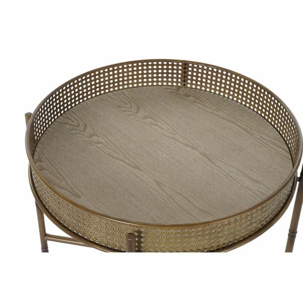 Sidobord DKD Home Decor 59 x 59 x 50 cm Naturell Metall