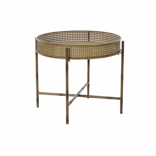 Sidobord DKD Home Decor 59 x 59 x 50 cm Naturell Metall