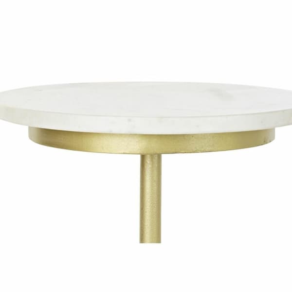 Sidobord DKD Home Decor Gyllene Metall Marmor 45 x 27 x 63 cm
