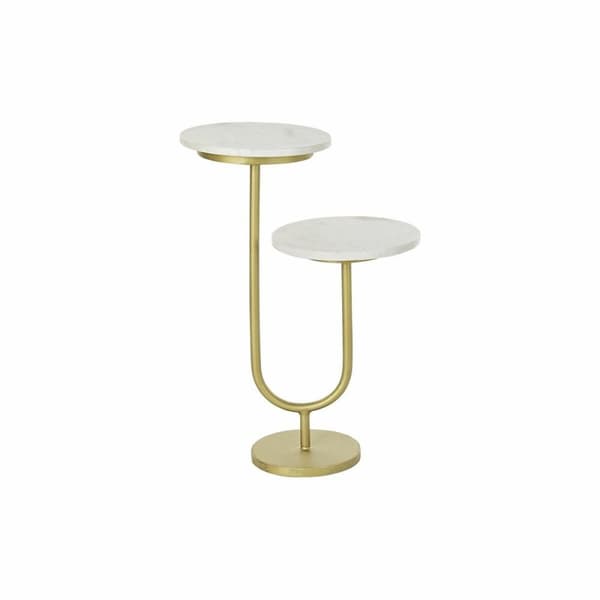 Sidobord DKD Home Decor Gyllene Metall Marmor 45 x 27 x 63 cm