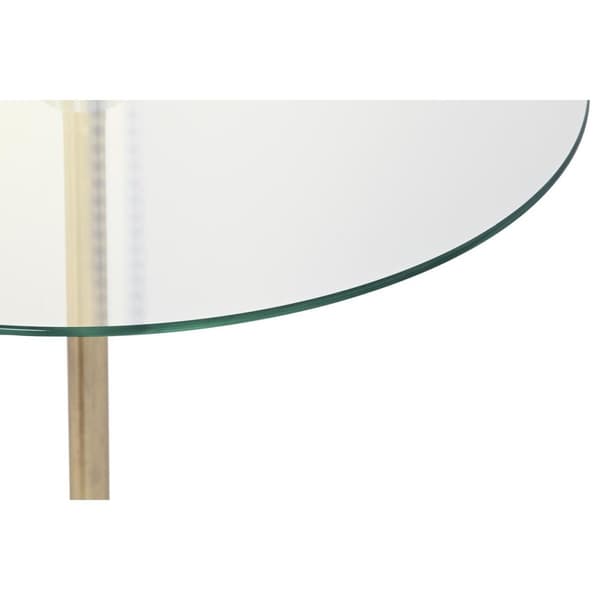Sidobord DKD Home Decor Svart Transparent Gyllene Glas Stål 45 x 45 x 50 cm