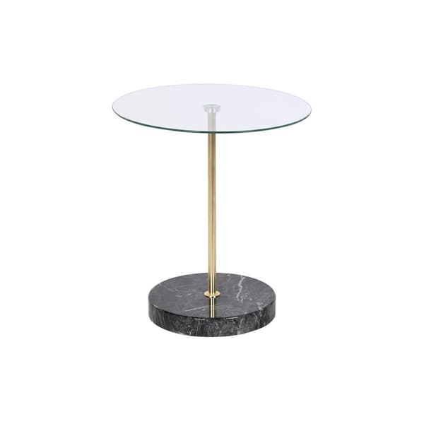 Sidobord DKD Home Decor Svart Transparent Gyllene Glas Stål 45 x 45 x 50 cm