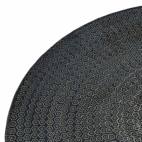 Sidobord 66 x 66 x 34,5 cm Svart Aluminium (3 antal)