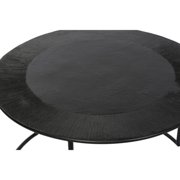 2-bordsset DKD Home Decor Svart Metall Aluminium 76 x 76 x 44 cm