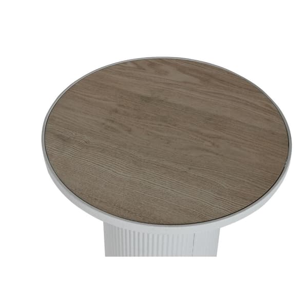 Sidobord Home ESPRIT Vit Metall Trä MDF 46 x 46 x 56 cm