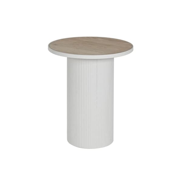 Sidobord Home ESPRIT Vit Metall Trä MDF 46 x 46 x 56 cm