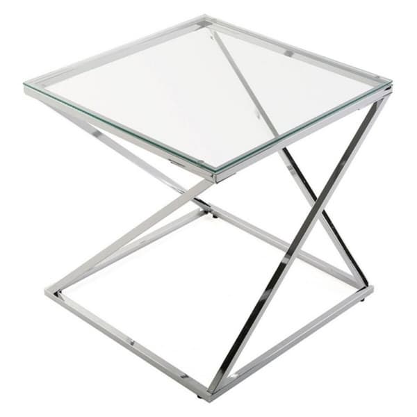 Sidobord Versa Trento         51 x 51 x 51 cm Silvrig