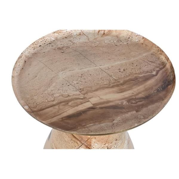 modernt sidobord tvåfärgat glas, järn 50 cm