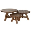 Miniatyrbillede 2 af 6: Sæt med 3 borde Home ESPRIT Teak 80 x 80 x 43 cm
