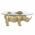 Miniatyrbillede 1 af 4: Sofabord DKD Home Decor Gennemsigtig Gylden Harpiks Krystal 100 x 60,5 x 46 cm