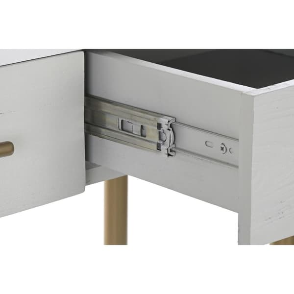 Hallbord DKD Home Decor Hvid Gylden 90 x 45 x 74 cm