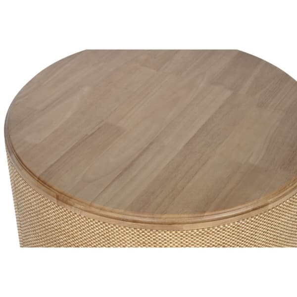Lille serveringsbord Home ESPRIT Natur Tov Gran 70 x 70 x 42 cm