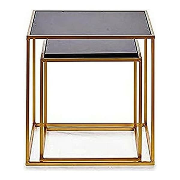 Set of 2 tables Musta Kullattu 50 x 50 x 50 cm