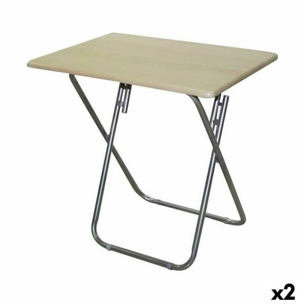 Foldbart serveringsbord Confortime Træ 75 x 52 x 73 cm (2 enheder)