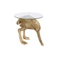 Miniatyrbillede 1 af 5: Lille serveringsbord Home ESPRIT Gylden Harpiks Krystal 60 x 60 x 62 cm