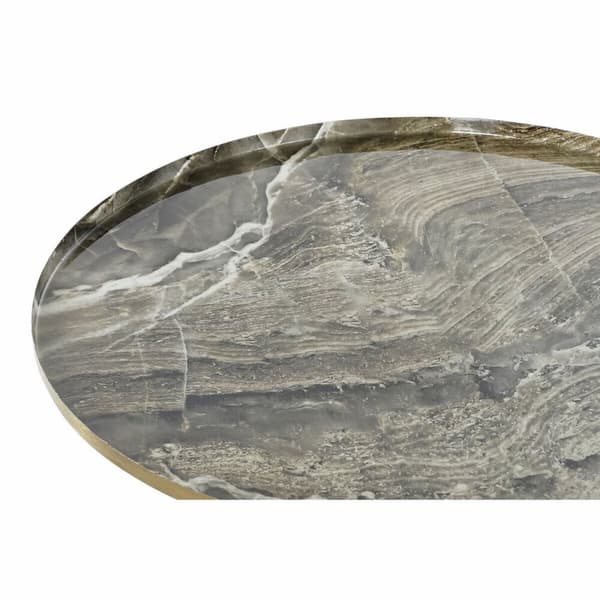 Pieni sivupöytä DKD Home Decor Ruskea Kullattu 51 x 51 x 51 cm
