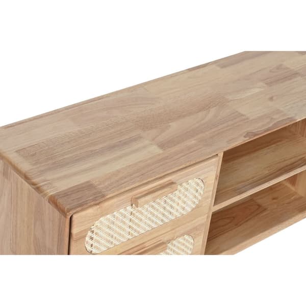 møbler Home ESPRIT Natur Metal Gummitræ 120 x 30 x 48 cm
