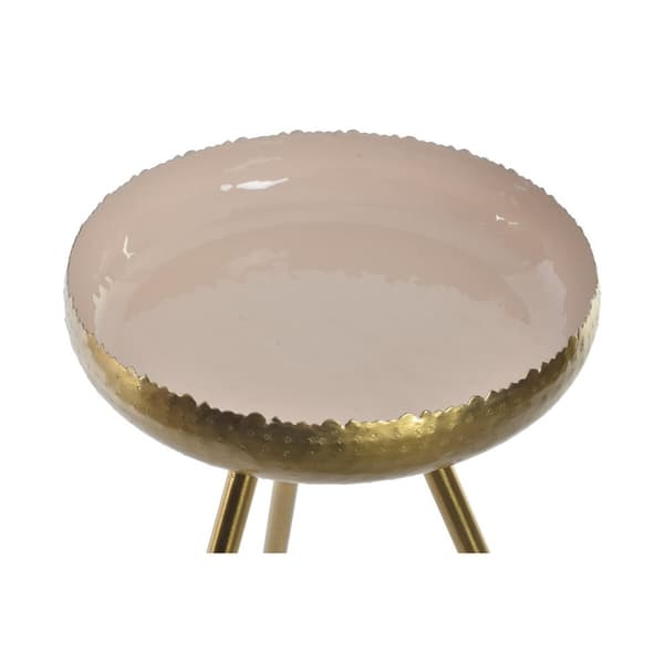Sivupöytä DKD Home Decor Pinkki Kullattu Alumiini Lakattu (43 x 43 x 61 cm)