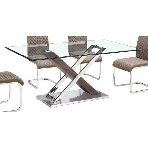 Hallipöytä DKD Home Decor Läpinäkyvä Hopeinen Tummanruskea 120 x 40 x 75 cm