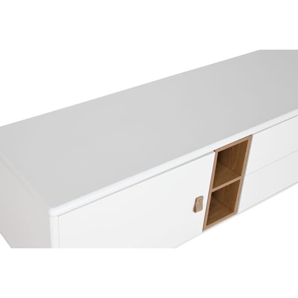 møbler Home ESPRIT Hvid Natur polypropylen Træ MDF 140 x 40 x 55 cm