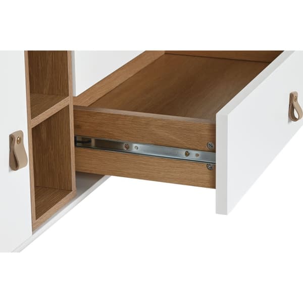 møbler Home ESPRIT Hvid Natur polypropylen Træ MDF 140 x 40 x 55 cm