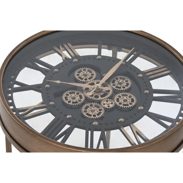 Lille serveringsbord Home ESPRIT Sort Gylden Metal Krystal 48 x 48 x 51 cm