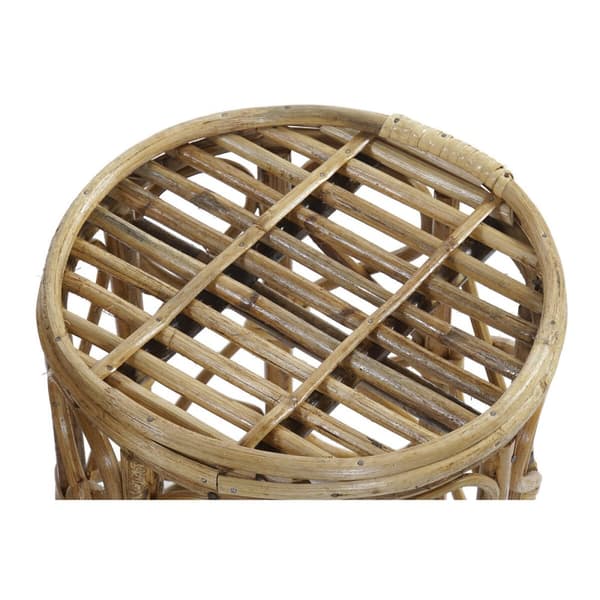 Set of 3 tables DKD Home Decor 39 x 39 x 41 cm Luonnollinen korihuonekalut