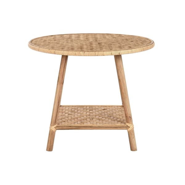 Sivupöytä DKD Home Decor 61 x 61 x 46 cm 61 x 61 x 49 cm Ruskea Rottinki
