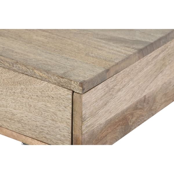 Hallipöytä laatikolla Home ESPRIT Ruskea Hopeinen Vaaleanruskea 110 x 40 x 76 cm 110 x 41,5 x 76 cm (3 Kappaletta)