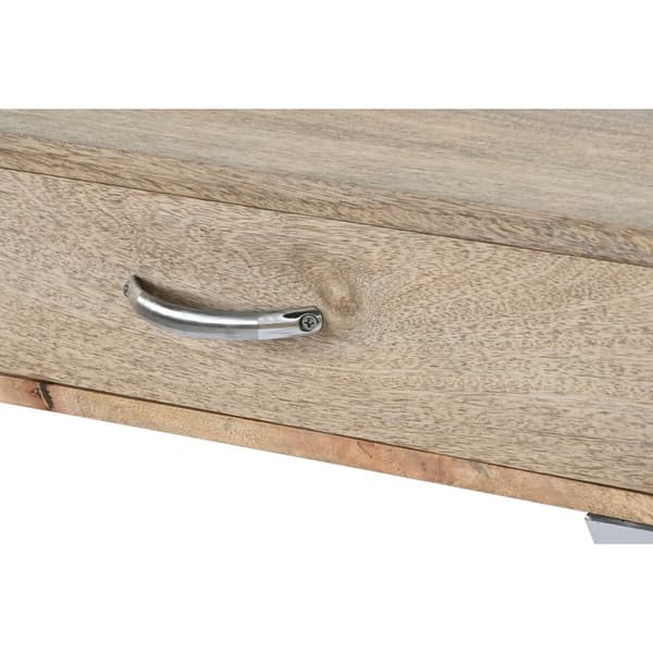 Hallipöytä laatikolla Home ESPRIT Ruskea Hopeinen Vaaleanruskea 110 x 40 x 76 cm 110 x 41,5 x 76 cm (3 Kappaletta)