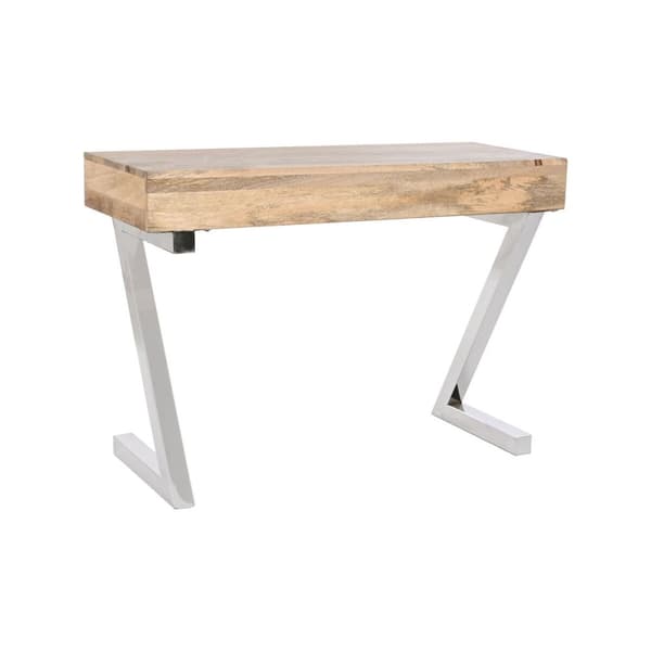 Hallipöytä laatikolla Home ESPRIT Ruskea Hopeinen Vaaleanruskea 110 x 40 x 76 cm 110 x 41,5 x 76 cm (3 Kappaletta)