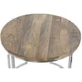 Pikkukuva 2 / 5: Set of 3 tables Home ESPRIT Ruskea Hopeinen Luonnollinen Teräs Mangopuu 49,5 x 49,5 x 62 cm