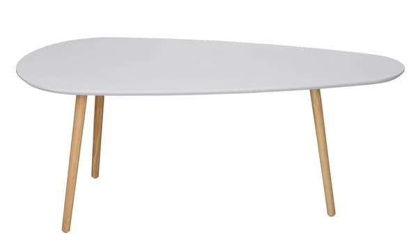 Set med 3 häckbord i vitt och trä