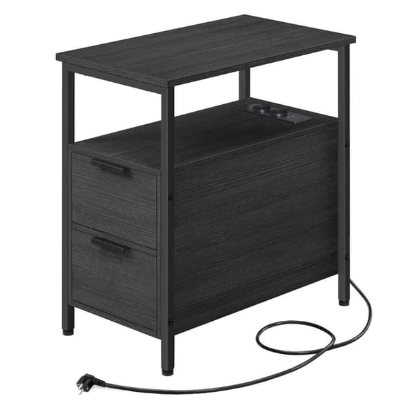 Bout de canapé connecté avec 2 tiroirs - H60 cm