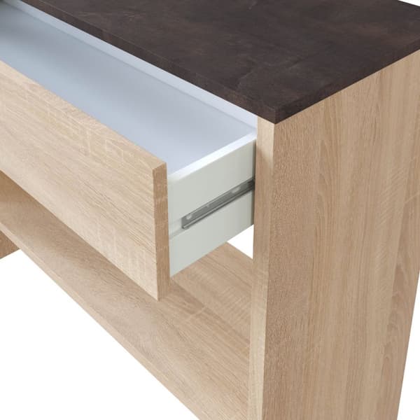 Console d'entrée avec miroir Oxys - L92 cm