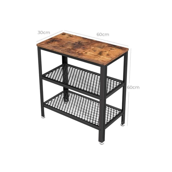 Sidebord - smal model - med 2 skemaer - industrielt design